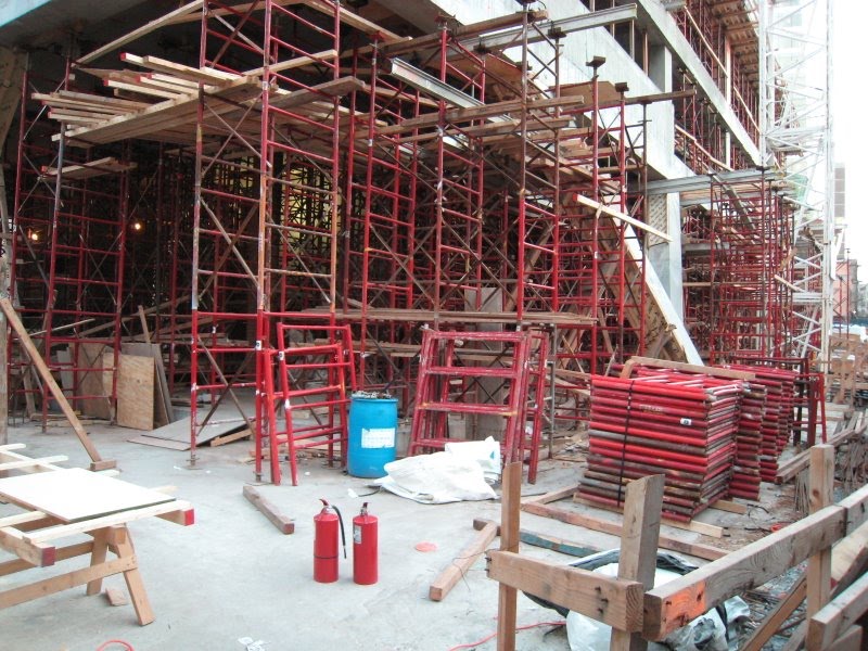 painted scaffolding